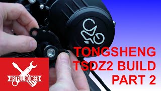 Tongsheng TSDZ2 Mid Drive EBike motor Bike Build in detail Part 2 [upl. by Nibbs]