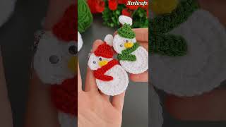 How to make eyecatching crochet✔ Santa Claus keychainNew Years gift crochet knitting [upl. by Maurer]