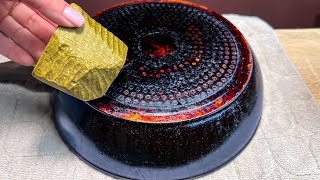 HOW TO CLEAN THE PAN FROM OLD STAIN AND GREASE  A simple way without chemicals [upl. by Herzberg]