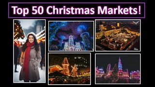 Top 50 Christmas Market Winter Wonderlands Around the World christmas christmasmarkets [upl. by Oijres824]