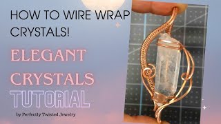 Elegant Easy Crystal Wire Wrap Pendant Wire Wrapping Crystals Tutorial [upl. by Icnarf]