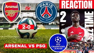 Arsenal vs PSG 20 Live Stream Champions league Football UCL Match Score Highlights Gunners Paris FC [upl. by Orman]