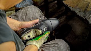 Leather Shoes Making for 50 Years Handmade Leather Shoes Factory [upl. by Ruberta]