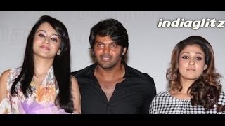 I brought Nayanthara and Trisha by adoring their hand and feet  Arya  Amara Kaaviyam Audio Launch [upl. by Norbel149]