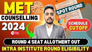 MET 2024 Round 4 Seat Allotment Out Next Process 😍  MIT Manipal Cutoff 2024  Manipal Round 4 [upl. by Kcirdderf]