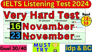 Difficult IELTS Listening Practice Test For 16 November amp 23 November 2024 with Answers  IDP amp BC [upl. by Aizahs]