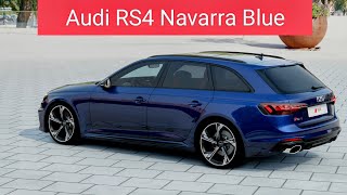 Audi RS4 B9 Navarra Blue 2023 Exciting design and refined interior [upl. by Jammal]