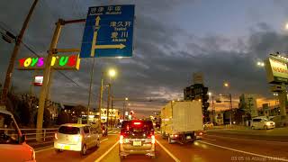 4K Sunset Drive  Atsugi City  Local City in Japan [upl. by Kevina]