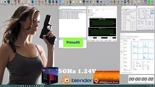 Intel i7 8700K 5GHz Overclock Stability Testing  124V  Blender  AIDA64  Prime95 [upl. by Belier]