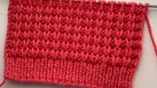 Very Easy Knitting Stitch Pattern For Sweater [upl. by Yonina]