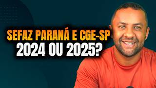 SEFAZ PARANÁ MUITO PRÓXIMO E CGE SP PARA 2025 [upl. by Naugan4]