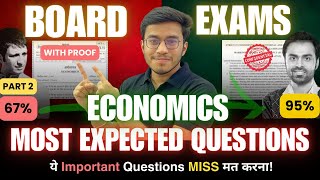 Most Expected Questionswith Proof in Class 12 Economics Board Exam 2024 Important Topics and Tips [upl. by Inamik]