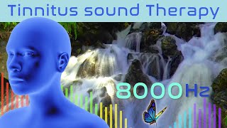 Tinnitus Sound Therapy  8000 Hz Notched Waterfall [upl. by Canale]