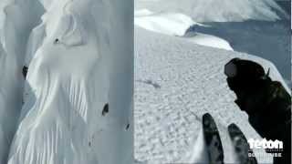 A Split Screen View of Sage CattabrigaAlosa Skiing Some Crazy Spine Lines in AK [upl. by Asenev]