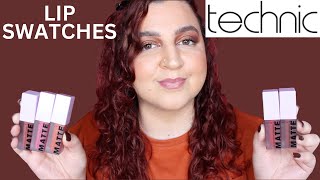 NEW TECHNIC LIQUID LIPSTICK LIP SWATCHES  LIPSTICK LIZZIE [upl. by Olegna]