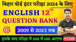 English Question Bank 2009 To 2023 Class 12 Bihar Board  12th English Objective  Education Baba [upl. by Enneyehs]