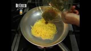 Ricette di pasta Chitarrina abruzzese con bottarga e uova di salmone [upl. by Aicekat]