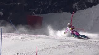 Resi Stiegler Flachau Slalom Run 2  2017 [upl. by Ruhnke]