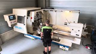 WEILER E110 CNC lathe 1100 x 2000 mm SIEMENS 805 Mach4Metal CNC Drehmaschine FORKARDT 22 [upl. by Rieger89]