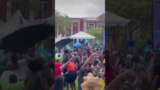 Massive support for Julien Alfred in Castries St Lucia as she won their first ever Olympic medal🏅 [upl. by Deane334]