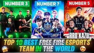 Top 10 Best Free Fire Esports Team In The World  Free Fire Best Esports Team 2024 [upl. by Refynnej695]