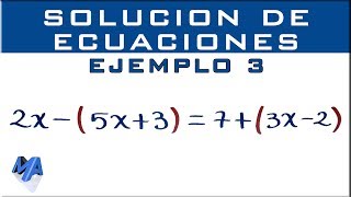 Solucionar ecuaciones lineales  Ejemplo 3 [upl. by Offen]