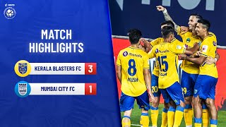 Highlights  Kerala Blasters FC 31 Mumbai City FC  Match 62  Hero ISL 202122 [upl. by Jemie]