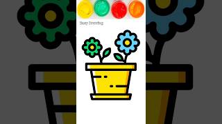 Drawing Flowering plant floweringplant shorts viral viral videos [upl. by Eynahpets139]