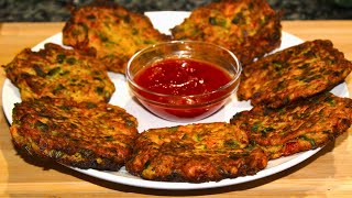 Quick and Crispy Healthy Zucchini Fritters [upl. by Driskill]