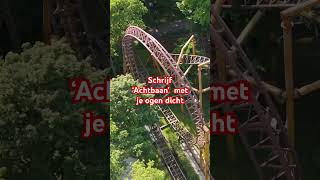 Schrijf achtbaan met je ogen dicht in de reacties 🎢 duinrell pretpark achtbaan [upl. by Pena]