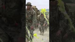 Marines with HQ Battalion 1st Mar Div 6 Mile Battalion Hike at Marine Corps Base Camp Pendleton [upl. by Nuahs449]