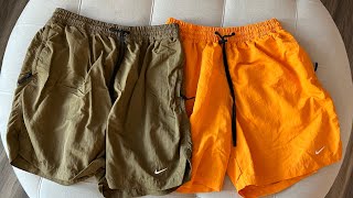 NikeLab “Solo Swoosh” Essentials NRG Collection Shorts Orange amp Brown Unboxing  Try On [upl. by Minni]