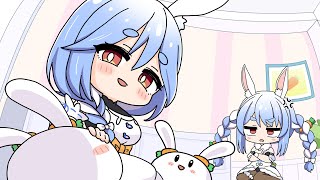 PekoMama taking over Pekora’s channel with mommy roleplaying【Hololive AnimatedClipEng sub】【Pekora】 [upl. by Yllop]