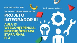 Aula 13  Resumo da webconferência de 25032024  Instruções para execução do Projeto Integrador 3 [upl. by Flyn514]