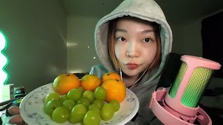 🍊Tangerine amp 🍇Shine Musket Eating Sound asmr [upl. by Oilasor]