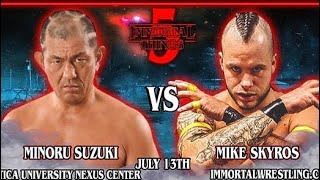 Minoru Suzuki Competes In Immortal Championship Wrestling Live [upl. by Ennylyak]