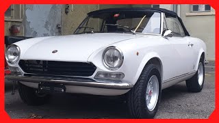 Fiat 124 Spider with sport exhaust [upl. by Oringas]