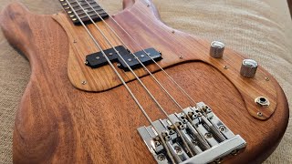 Building a P bass guitar Emg pickups stainless steel frets hipshot tuners and bridge [upl. by Alta866]