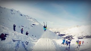 FIRST DOUBLE BACKFLIP MERIBEL FREESKI  Stefan Pearson [upl. by Ayres]