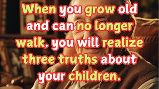 When you grow old and can no longer walk you will realize three truths about your children [upl. by Zetnauq557]