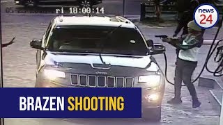 WATCH Brazen shooting at Caltex garage in Delft Cape Town [upl. by Niajneb8]