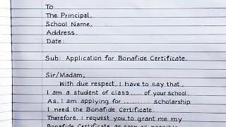 Application for bonafide certificate in English [upl. by Chaves]