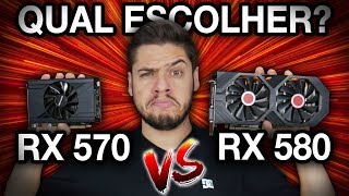 RX 570 vs RX 580 Qual a MELHOR escolha CUSTO X BENEFÍCIO 2020 CONSUMO PREÇO TEMPERATURA GAMES [upl. by Cutcheon595]