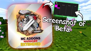 UPDATE MC Addons Manager Screenshot Shared By Devs First Look at New Beta [upl. by Enihpets]