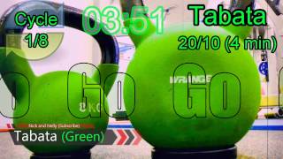 Tabata Workout Music with Timer  4 min  2010  GREEN EDITION [upl. by Neztnaj201]