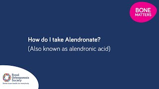 How do I take Alendronate alendronic acid  BoneMatters [upl. by Nila469]