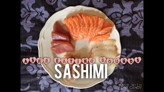 Sashimi only sushi  ASMR Relaxing Eating Sounds [upl. by Denoting803]