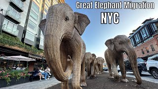 Great Elephant Migration tour Meatpacking District NYC [upl. by Etnohc]