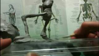 Super Sculpey Ecorche Figurine SculptingPart 0434 [upl. by Kcirb]