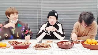 BTS VLive 2022220  RM SUGA and JIMIN cracking bureom SUB [upl. by Nyrek]